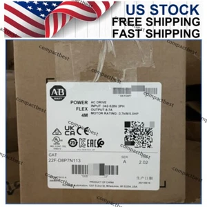 Allen-Bradley 22F-D8P7N113 Power Flex 4M 3.7KW /5.0 HP AC Drive Factory Sealed - Picture 1 of 5