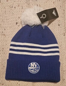 New York Islanders Men's Adidas Cuffed Pom Knit Hat - Picture 1 of 6