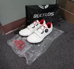 NEU - Bucklos - weiß - B718 Lock-Free Fahrradschuhe Größe 7,5 - Bild 1 von 6