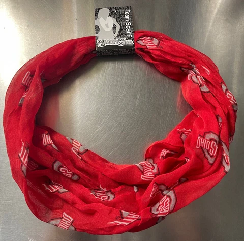 Brand New Mascot Wear Team Scarf OHIO STATE BUCKEYES Womens Wrap NWT Cover