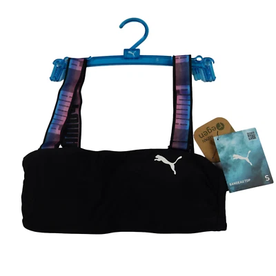 Top de biquíni feminino PUMA, combo preto. S - Imagem 1 de 4