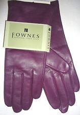 Ladies Fownes 100% Cashmere Lined Gloves,Purple,Small-6.5