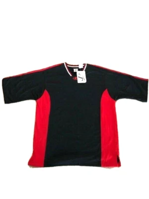 LogoAthletic Hombre Negro/Rojo Manga Corta Ropa Deportiva Hombre Camisa Talla Grande Foto 1 de 4