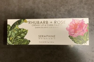 Seraphine Botanicals SET: Rhubarb + Rose creamy Lip & Cheek palette - New - Image 1 of 2