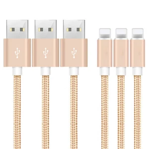 3 Pack Fast Charger Cable Heavy Duty For iPhone 14 13 12 11 XR 8 7 Charging Cord - Picture 1 of 11