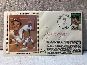 Joe Morgan signierter Ersttagsbrief FDC 1990 Baseball Umschlag Gütesiegel JSA - Bild 1 von 3