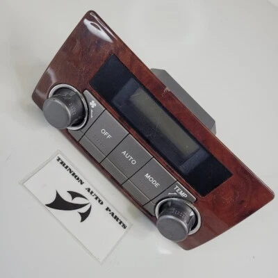 2011-2013 Toyota Highlander Rear Console Climate Control Panel Wood Trim OEM - Image 1 of 4