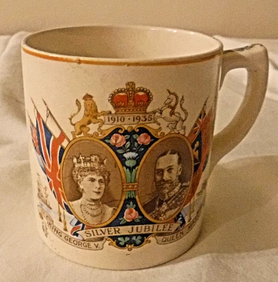 TG GREEN  GEORGE VI SILVER JUBILEE MUG BURTON ON TRENT..THOMAS JENKINS MAYOR - Image 1 of 3