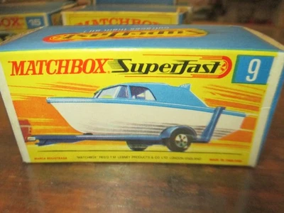 Matchbox No. 9 Superfast Boat & Trailer with Original Box - MIB - Image 1 of 3