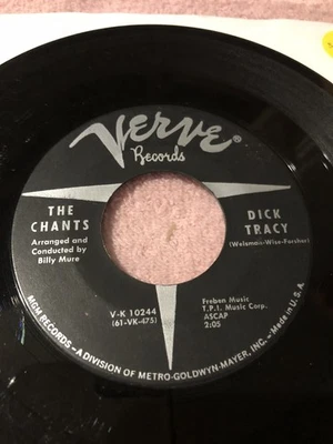 ПЕСНОПЕНИЯ Дик Трейси / CHOO CHOO 45 R&B двигатель Verve V-K 10244 VG - Изображение 1 из 2