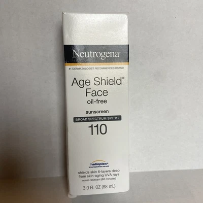 Neutrogena Age Shield Face Sunscreen Oil Free SPF 110 Discontinued NIB 3oz - Image 1 of 2