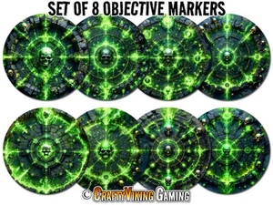 8 x Objective Markers 7.57" NECROMANCER For Age of Sigmar 4th Ed AoS Neoprene - Picture 1 of 11