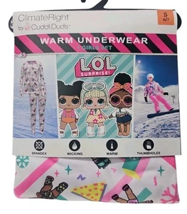 Climate Right by Cuddl Duds LOL Surprise Warm Underwear Girls Set Sz Small (6/7) - Picture 1 of 2