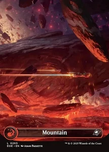 FOIL - Mountain - Edge of Eternities(eoe) #265,common, Borderless - Picture 1 of 1