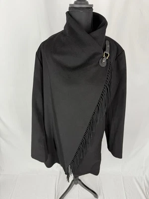 Ralph Lauren шерстяная смесь бахрома надежном пальто - Изображение 1 из 4