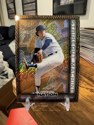 2025 Leaf Baseball Nation Rich Goose Gossage Gold Shimmer Strikeout Machine #1/1 - Image 1 of 2