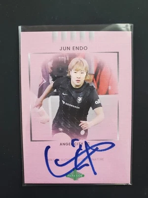 2022 Parkside NWSL Paramount Soccer - JUN ENDO, 36/100 PINK AUTO Card #PSS-JE - Image 1 of 2