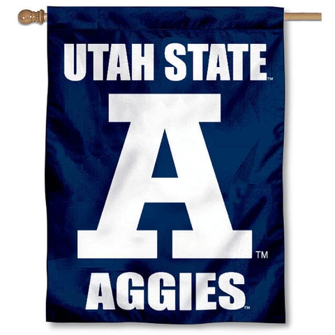 Utah State Aggies Block A Two Sided House Flag Cover
