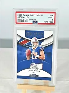 JOSH ALLEN ROOKIE 2018 PANINI CONTENDERS ROOKIE OF THE YEAR PSA 9 BUFFALO BILLS - Bild 1 von 2