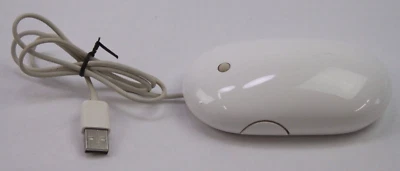 Apple Mighty Mouse Mac Pro Model A1152 White Optical USB Wired TESTED - Image 1 of 2
