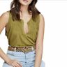 We the Free by Free People Brighter Days V-Neck Top Green or Ivory