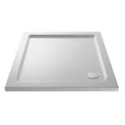 Shower Tray Slimline Rectangular Stone Resin Bathroom Tray White 1000 x 760mm