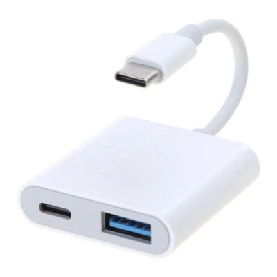 Adaptador Hub Divisor 2 en 1 USB Tipo-C OTG 30W PD Cargador Rápido 3.0 Divisores OTG - Imagen 1 de 4