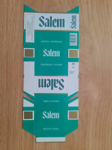 opened empty cigarette soft pack--84 mm-Spain-Salem