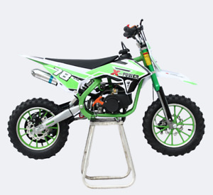 X-Power Mini Dirt Bike 49cc Petrol 50cc Kids off-road Motorbike Scrambler GREEN