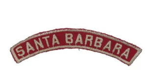 SANTA BARBRA Red and White Community Strip RWS worn [Z1929] - Picture 1 of 2