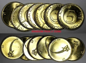 SLOVENIA 1999 5 Tolarjev Alpine Ibex UNC-BU KM#6 RANDOM PICK (1 Coin) (27 196) - Picture 1 of 3