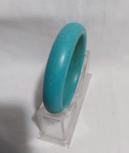 Vintage natural Blue Turquoise Bangle W47g Dia62mm*W14mm very rare - Imagen 1 de 8