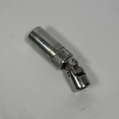 S-K Tools 3/8" Drive 5/8" Spark Plug Socket Flex Swivel Joint 4480 USA Chrome - Image 1 of 4
