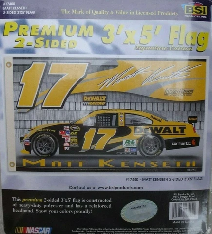 Matt Kenseth # 17 DEWALT DOUBLE SIDED 3 x 5 FLAG ! FREE SHIPPING ! FAST SHIPPING Cover