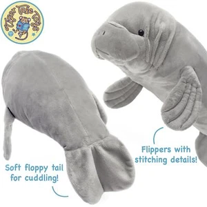 Morgan The Manatee | 21 Inch Stuffed Animal Plush | By TigerHart Toys - Picture 1 of 6