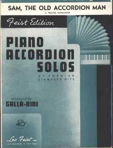 "SAM, THE OLD ACCORDION MAN" by W. Donaldson as Arr. by Galla-Rini - 4 Pgs -1937 - Picture 1 of 2