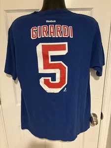 New York Rangers Shirt Men's XL Extra Large Reebok Dan Girardi NHL - Picture 1 of 6