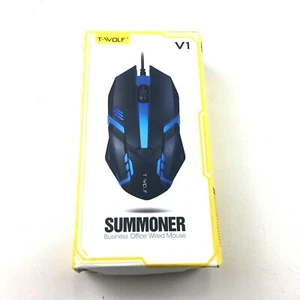 T-WOLF V1 Summoner Business Office Wired Rainbow Glow Mouse A2 - Picture 1 of 2