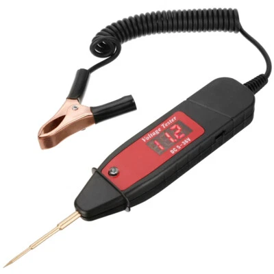 Probador de voltaje digital para automóvil LCD pluma de prueba eléctrica sonda detector con luz LED Foto 1 de 4