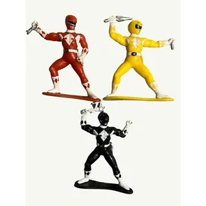 Power Rangers Vintage Action Figures - Red Yellow & Black Rangers - Classic 90s - Picture 1 of 11
