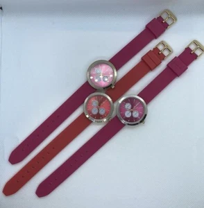 Charming Charlie Wrist Watch Silicone Band PT2171 GDCOR Red or Fucshia Pink - Picture 1 of 4