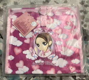 LOVELY WHITE ORANGE STORY TRIFOLD Bag Pink Rare New - Picture 1 of 11