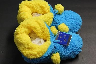 1 Slipper socks Women Shoe 4 TO 6 NON SKID RUBBER BOTTOM ORANGE RED SKY - Image 1 of 4