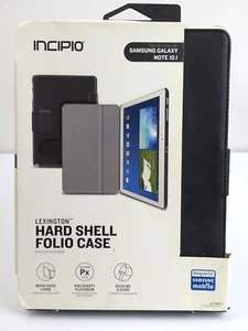 Incipio OEM Samsung GALAXY NOTE 10.1 Lexington Hard Shell Folio Case Black NEW - Picture 1 of 10