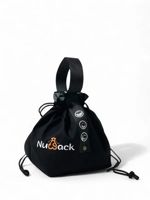 NUTSACK Black Utility Pouch –Sleek Everyday Bag with a Clever Name, Gift for Him - Image 1 of 4