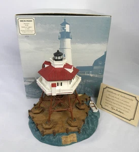 Harbour Lights Drum Point Lighthouse Maryland #180 with Box & COA Vintage 1996 - Foto 1 di 7