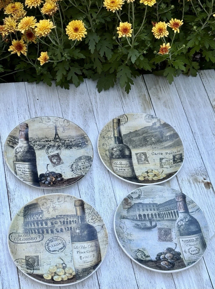 Certificado Diseño Internacional Veronique Charron ~ Manzana Salvaje ~ 4 Platos de Postre Foto 1 de 4