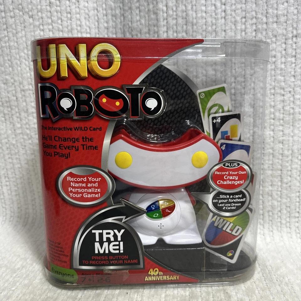 Mattel Uno Roboto 2010 The Interactive Wild Card Uno Game Brand New - Image 1 of 4