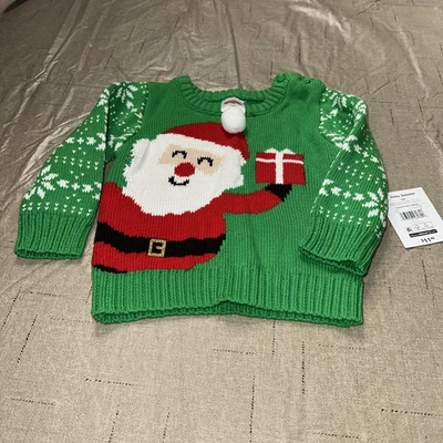 Suéter de Papá Noel para niña o niño talla 12M Foto 1 de 4