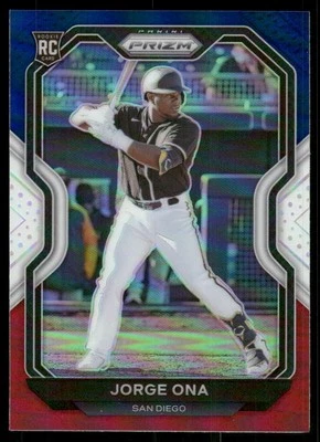 2021 Panini Prizm Prizms Red White and Blue #209 Jorge Ona - BB - Image 1 of 2